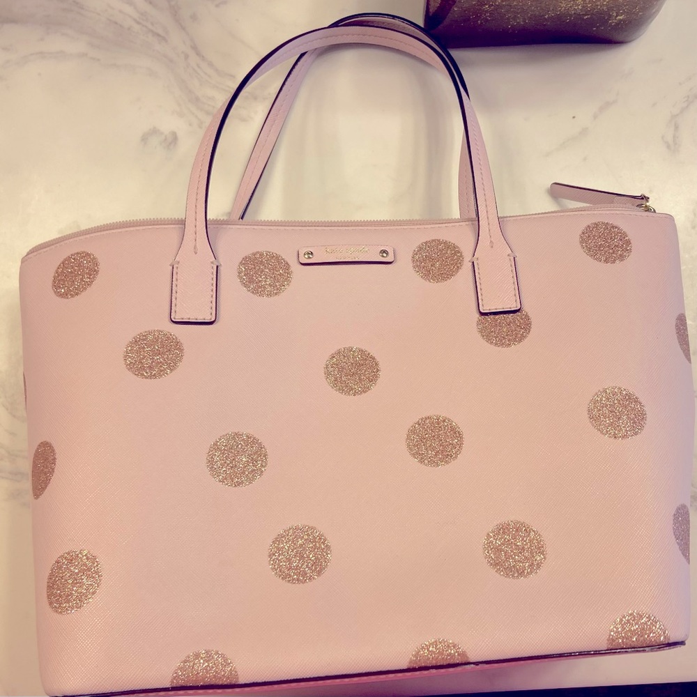 Kate Spade pink polkadot handbag